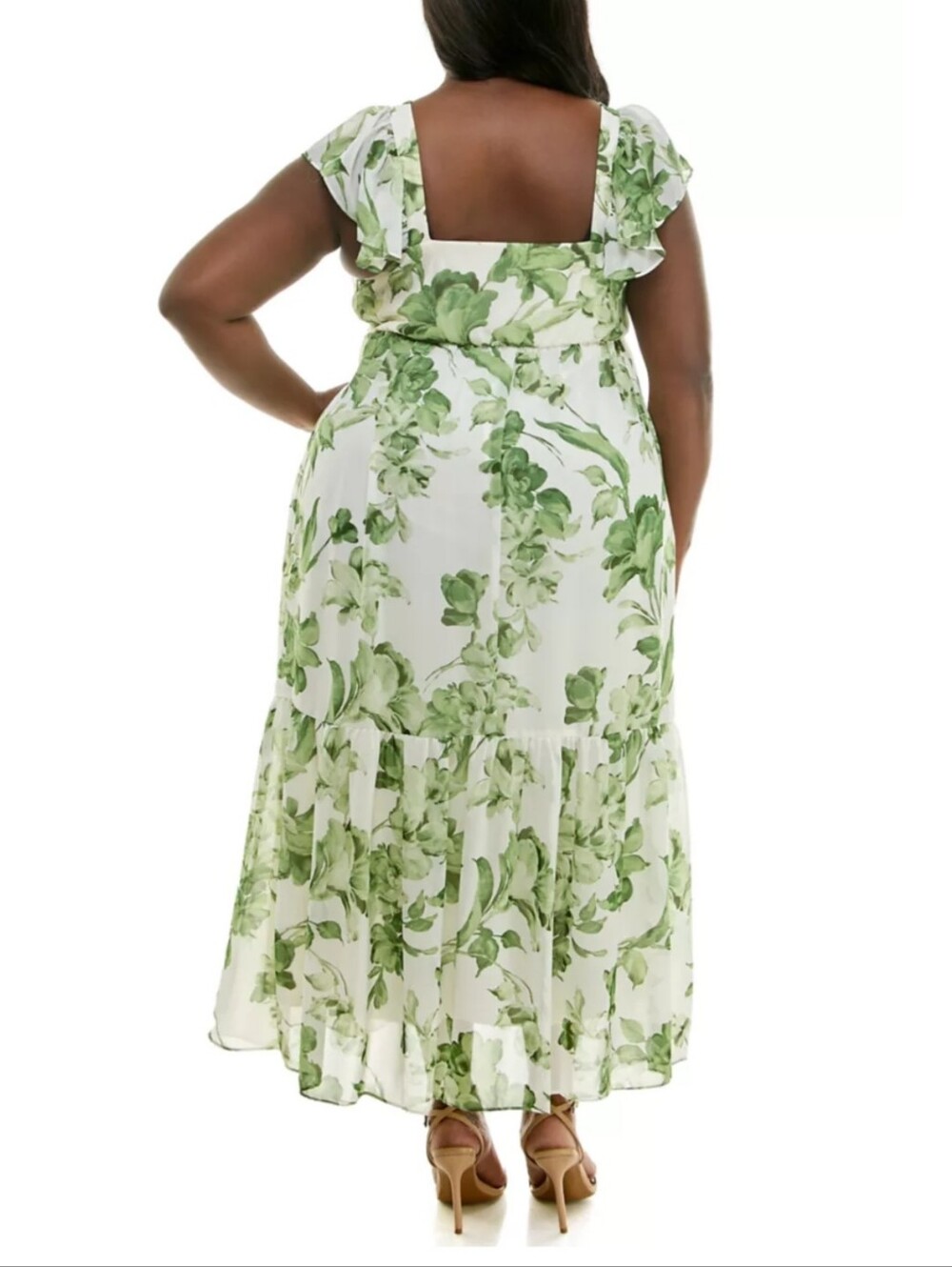 Taylor Plus Size Ruffle V-Neck Dress - Picture 13 of 16